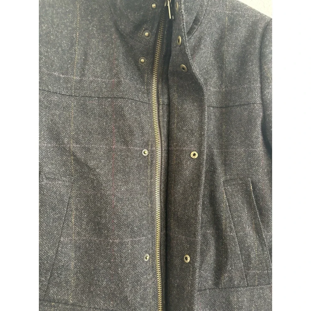 Vince Camuto Quilted Jacket Men's Wool Plaid Coat Small